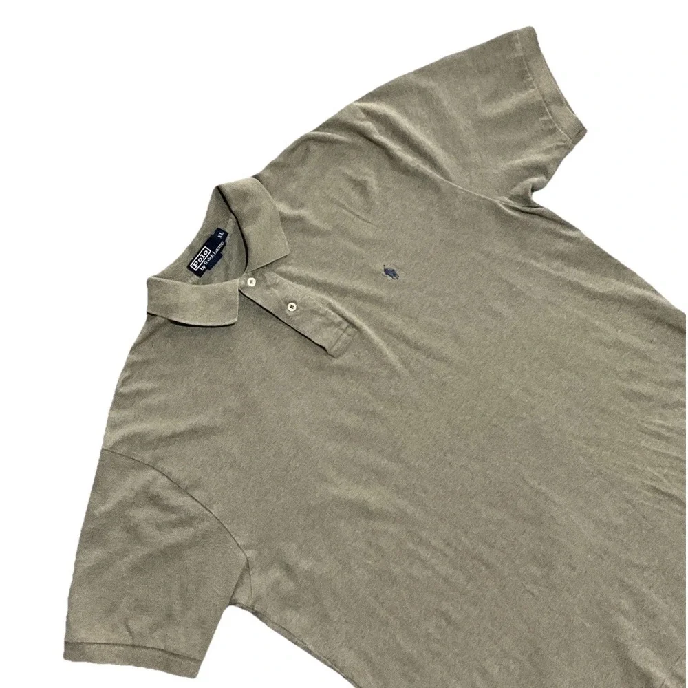 Polo Ralph Lauren Mens Polo Shirt XL Olive Green Cotton Short Sleeve Classic Fit